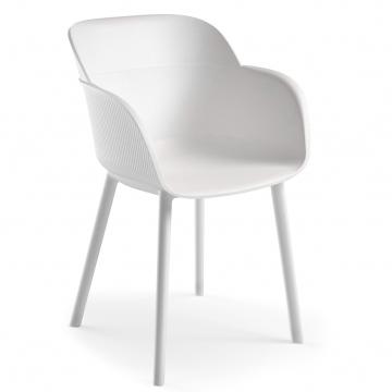 LAGOMERA | Chaise à coque | Plastique | Blanc
