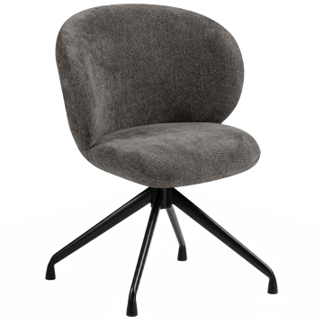 Lana | Hotellstol | Grå | Stoff/Tekstil | Svingbar base