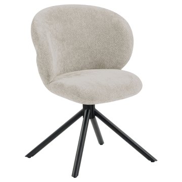 Lana | Hotel Chair | Beige | Fabric/Textile | Swivel Base