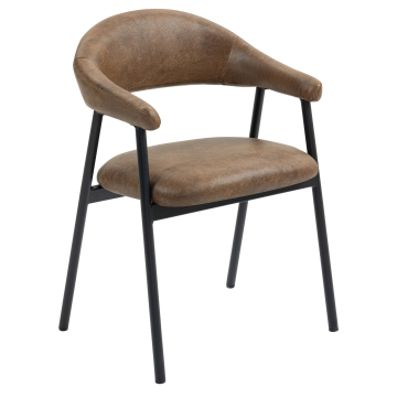 LARA | Fauteuil d'hôtel | Cuir | Marron