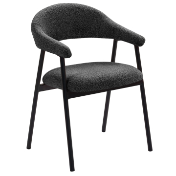 LARA | Hotel Chair | Teddy Fabric | Dark Green