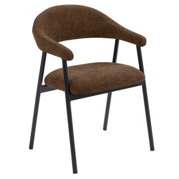 LARA | Hotellstol | Tyg/Textil | Brun