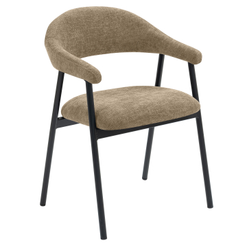 LARA | Hotellstol | Tyg/Textil | Taupe