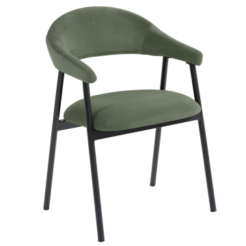 LARA | Silla de hotel | Terciopelo | Verde