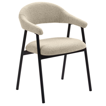LARA | Hotelstoel | Teddystof | Beige