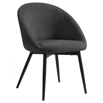 Lauren | Hotel Chair | Dark Gray | Teddy Fabric