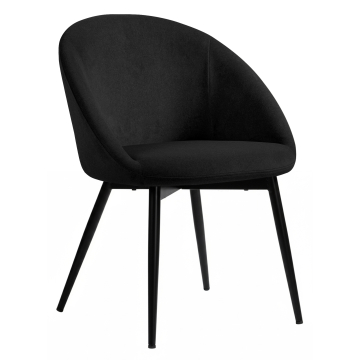 Lauren | Hotellituoli | Musta | Sametti | Musta runko