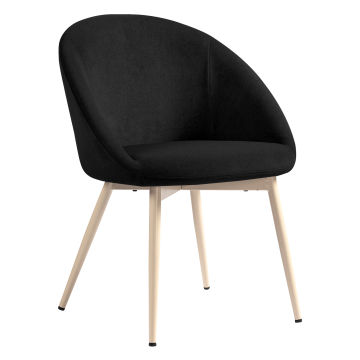 Lauren | Hotellituoli | Musta | Sametti | Valkoinen runko