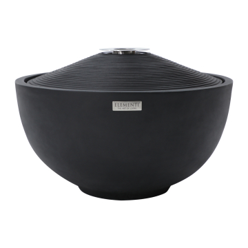 LAVA | Fuente de terraza con brasero | Ø:Al. 68 x 45 cm | Hormigón | Negro
