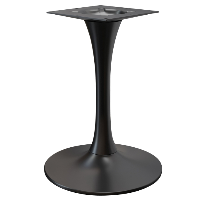 LEONARDO | Bistro Tischgestell | Schwarz | Fuß: Ø 50 cm | Säule: 10 x 73,5 cm