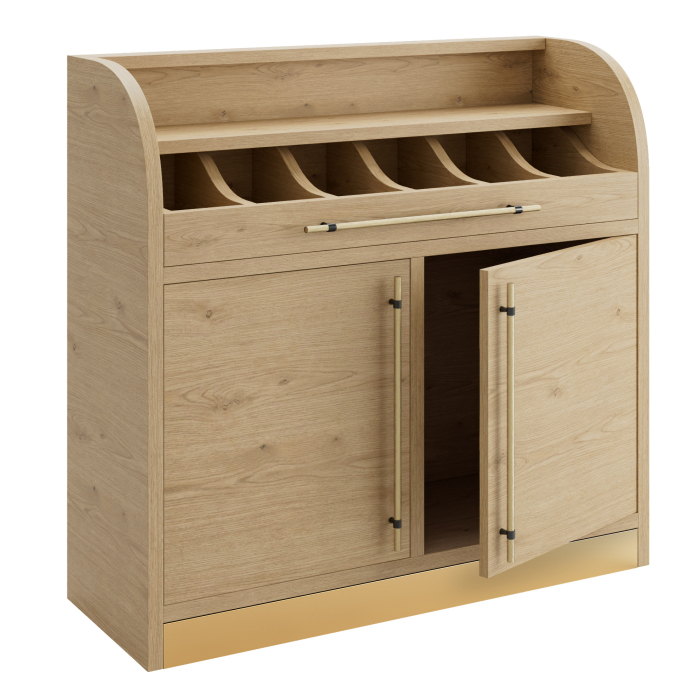 LEA | Besteckschrank | B:H 110 x 105 cm | Eiche | 2xTür 