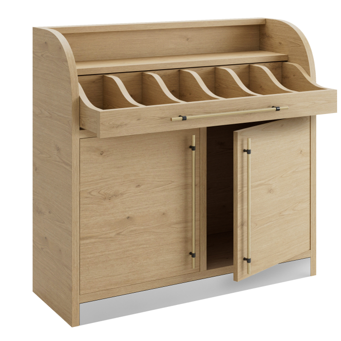 LEA | Besteckschrank | B:H 110 x 105 cm | Eiche | 2xTür  | Soft-Close