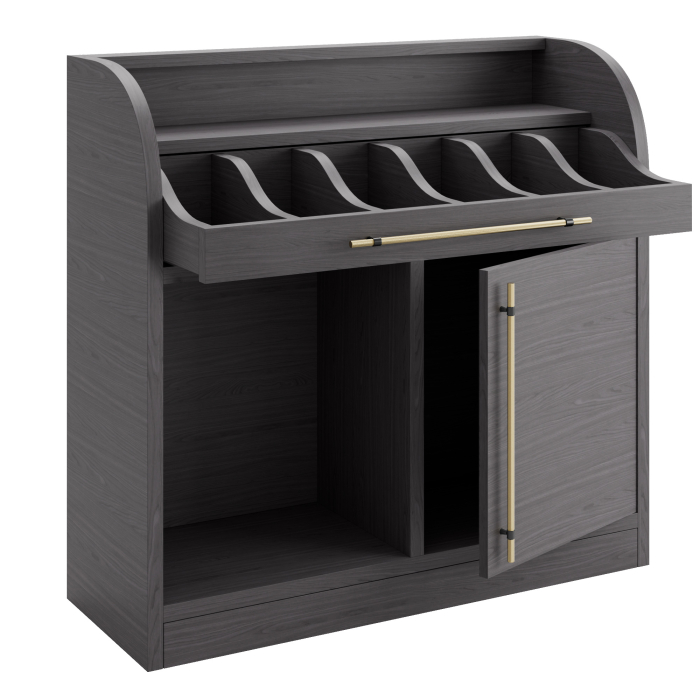 LEA | Besteckschrank | B:H 110 x 105 cm | Wenge  | 1xTür | Soft-Close