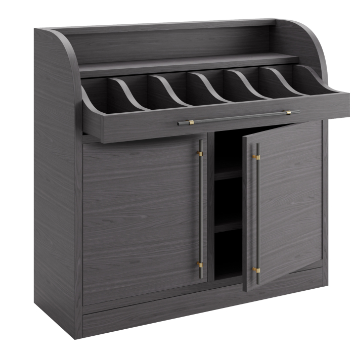 LEA | Besteckschrank | B:H 110 x 105 cm | Wenge | 2xTür + 4xBöden | Soft-Close