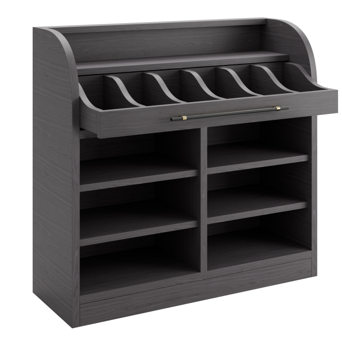 LEA | Besteckschrank | B:H 110 x 105 cm | Wenge | 4xBöden | Soft-Close