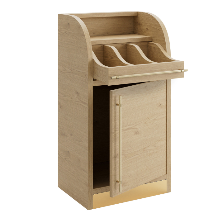 LEA | Besteckschrank | B:H 55 x 105 cm | Eiche  | 1xTür | Soft-Close