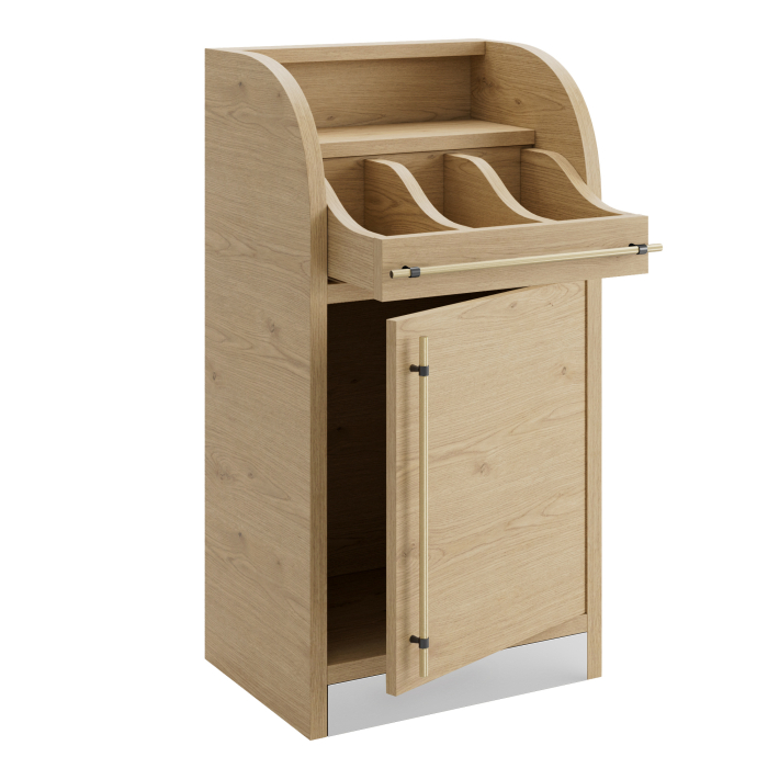 LEA | Besteckschrank | B:H 55 x 105 cm | Eiche  | 1xTür | Soft-Close