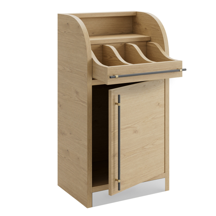 LEA | Besteckschrank | B:H 55 x 105 cm | Eiche  | 1xTür | Soft-Close