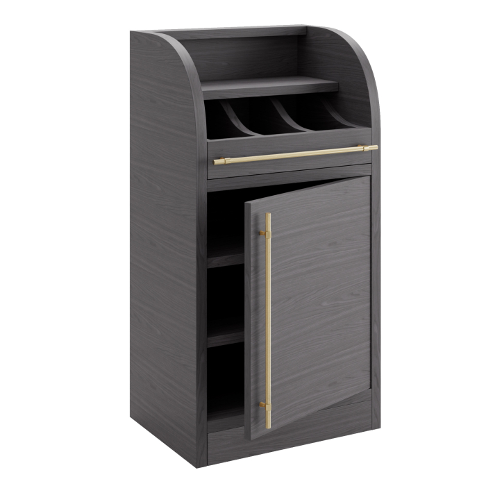 LEA | Besteckschrank | B:H 55 x 105 cm | Wenge | 1xTür + 2xBöden