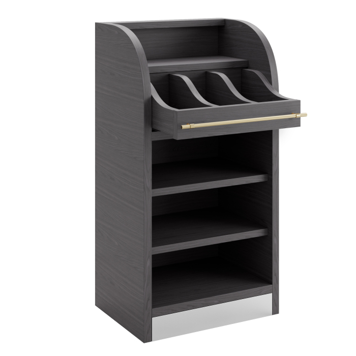 LEA | Besteckschrank | B:H 55 x 105 cm | Wenge | 2xBöden | Soft-Close