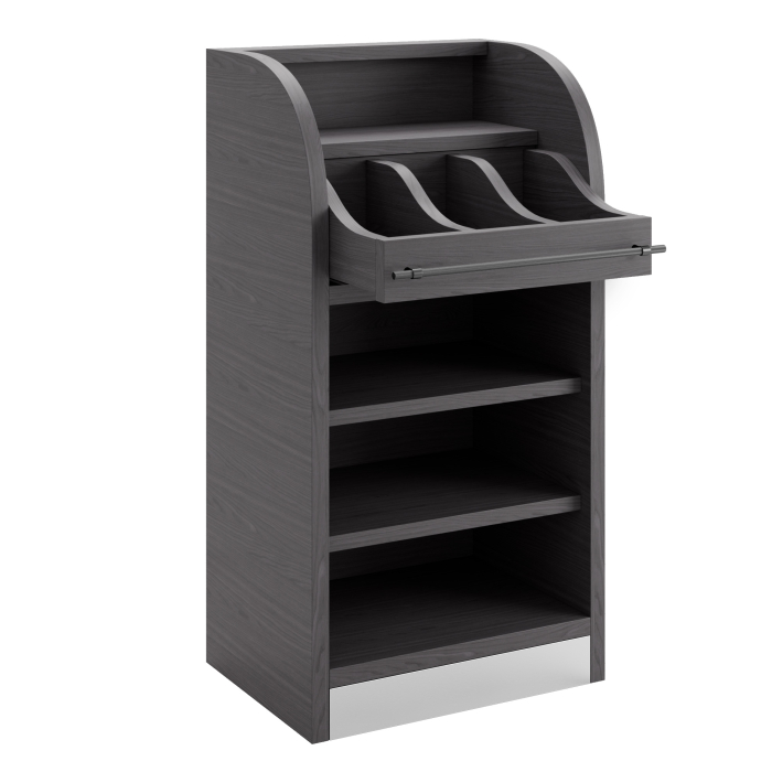 LEA | Besteckschrank | B:H 55 x 105 cm | Wenge | 2xBöden | Soft-Close