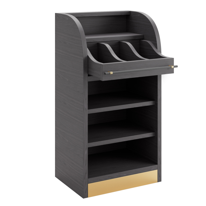 LEA | Besteckschrank | B:H 55 x 105 cm | Wenge | 2xBöden | Soft-Close