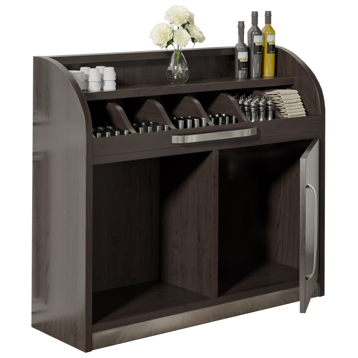 LEA | Serveringsskap | B110cm x H105 | wenge svart | 1xdør