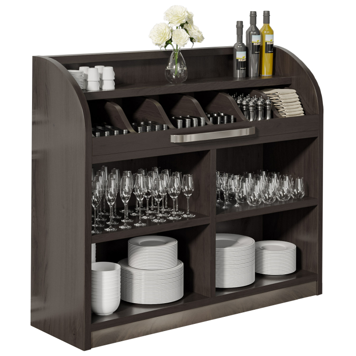 LEA | Serveringsskap | B110cm x H105 | wenge svart | 2x etasjer
