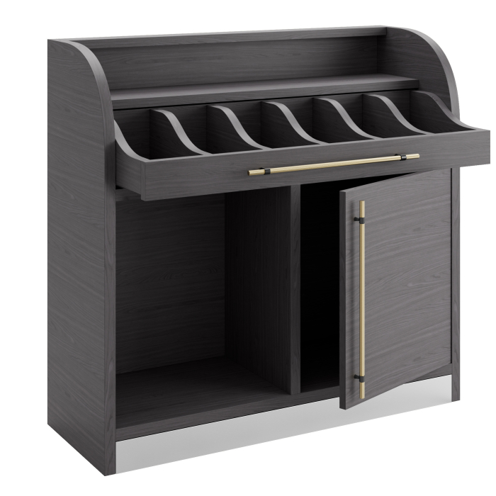 LEA | Besteckschrank | B:H 110 x 105 cm | Wenge  | 1xTür | Soft-Close