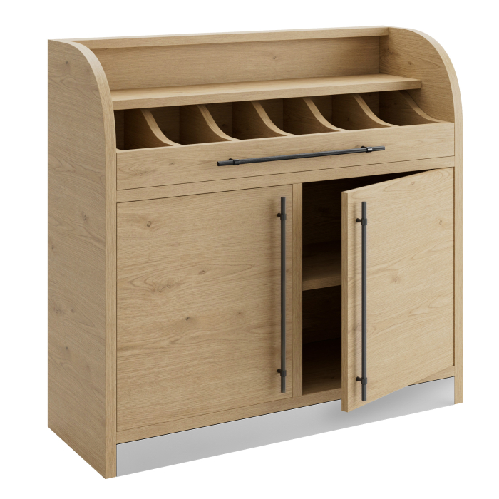 LEA | Cutlery Cabinet | H: 110 x 105 cm | Oak | 2x Doors + 2x Shelves