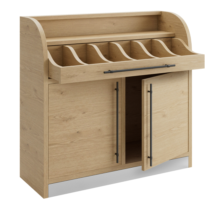 LEA | Besteckschrank | B:H 110 x 105 cm | Eiche | 2xTür  | Soft-Close