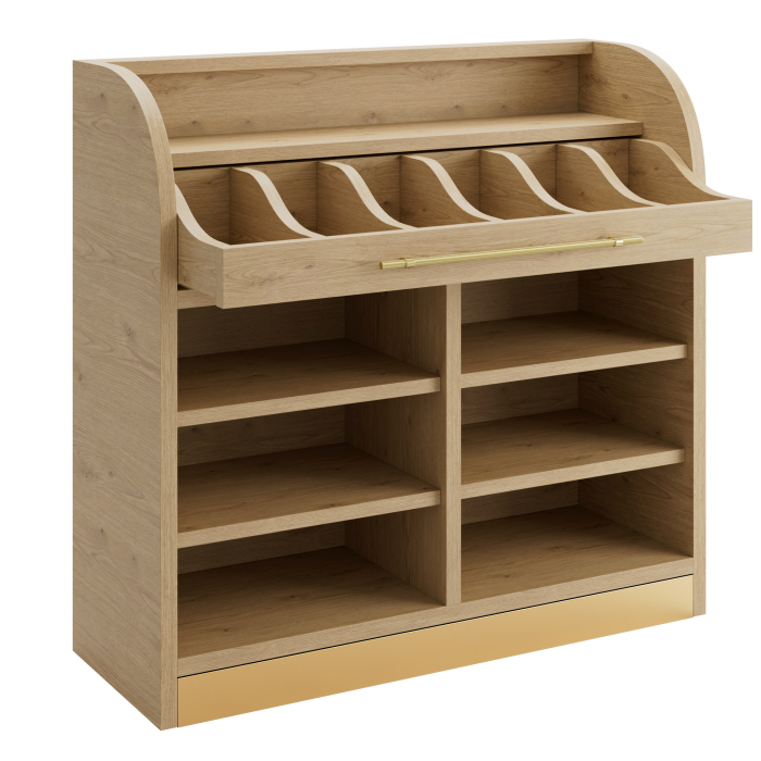 LEA | Besteckschrank | B:H 110 x 105 cm | Eiche | 4xBöden | Soft-Close