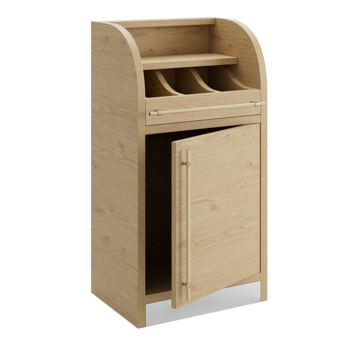 LEA | Armoire à couverts | H: 55 x 105 cm | Chêne | 1x porte