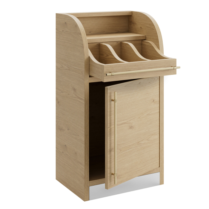 LEA | Besteckschrank | B:H 55 x 105 cm | Eiche  | 1xTür | Soft-Close