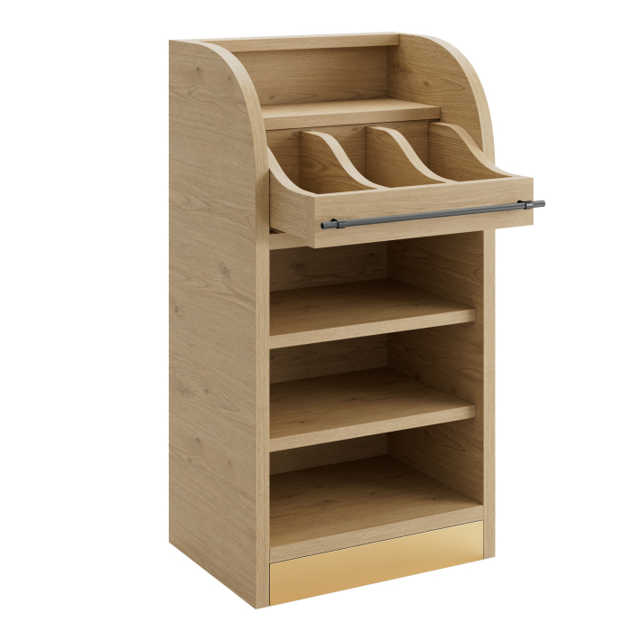 LEA | Armoire à couverts | H:P 55 x 105 cm | Chêne | 2 niveaux | Fermeture douce