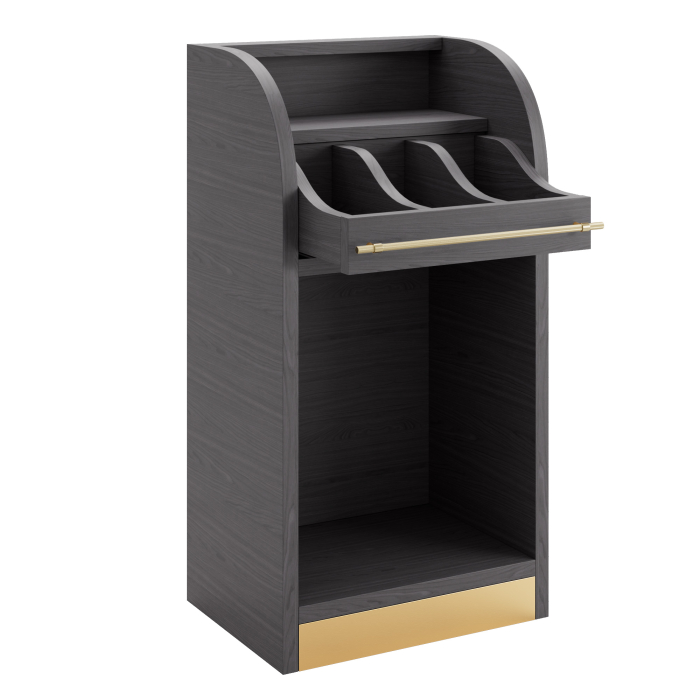 LEA | Armoire à couverts | H: 55 x 105 cm | Wenge | Fermeture douce