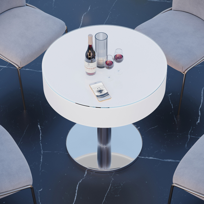 COCO | LED cocktailbord | Ø:H 60 x 75cm | RGB | batteri pakke | Rundt