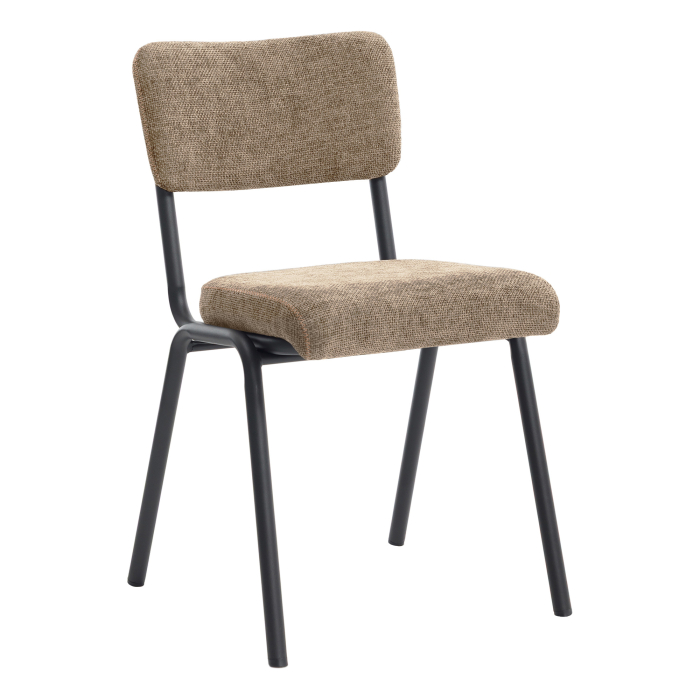 Lena Bistrostuhl | Retro Bistrostuhl | Taupe | Textil/ Stoff