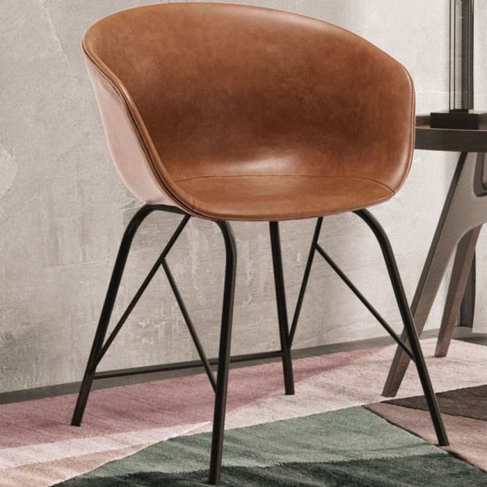 LEWIS | Designer Stoel | Bruin | Leer LEWIS | Designer Stoel | Bruin | Leer