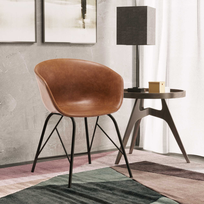 LEWIS | Designer Stoel | Bruin | Leer LEWIS | Designer Stoel | Bruin | Leer