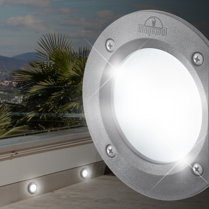 Luminaria empotrable de pared OUTSIDE Ø134mm | Gris | Aluminio