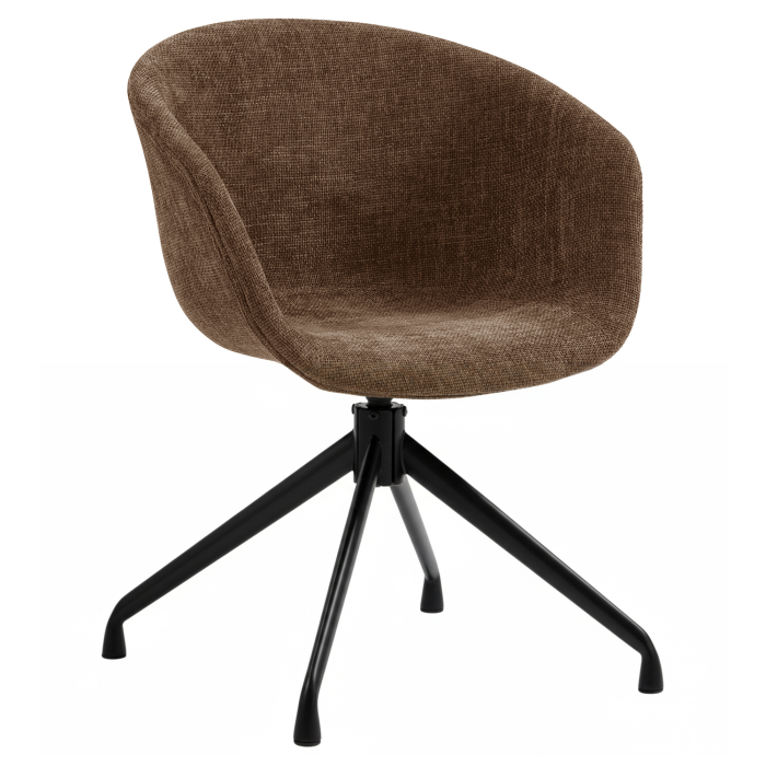 Lewis | Shell chair | Brown | Fabric/Textile | Swivel base