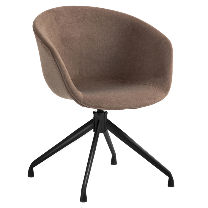 Lewis | Silla Shell | Marrón | Terciopelo | Base giratoria