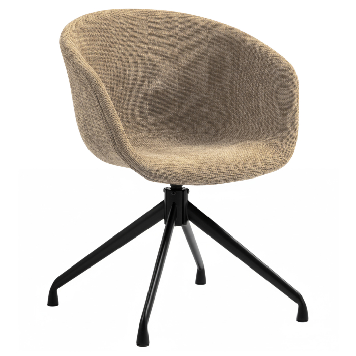 Lewis | Skalstol | Taupe | Tyg/Textil | Vridbart underrede