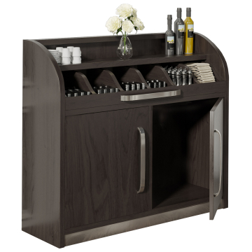 LEA | Armadio per posate | B110cm x H105 | Wengé-Nero | 2xporta