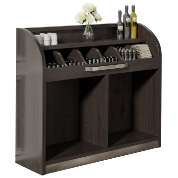 LEA | Besteckschrank | B110cm x H105 | Wenge-Schwarz
