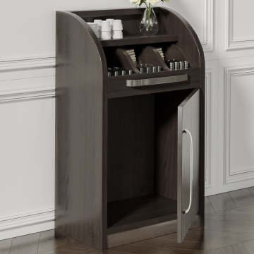 LEA | Besteckschrank | B55cm x H105 | Wenge-Schwarz | 1xTür