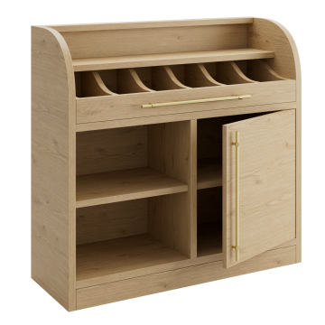 LEA | Besteckschrank | B:H 110 x 105 cm | Eiche | 1xTür + 2xBöden