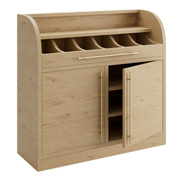 LEA | Besteckschrank | B:H 110 x 105 cm | Eiche | 2xTür + 4xBöden