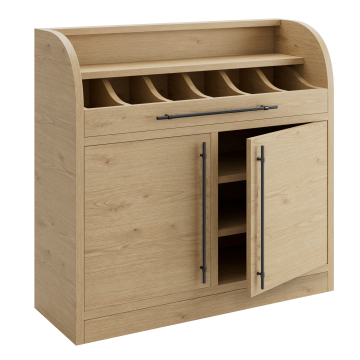 LEA | Besteckschrank | B:H 110 x 105 cm | Eiche | 2xTür + 4xBöden